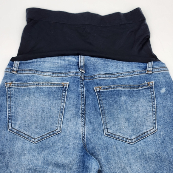 Sonoma Maternity Straight Leg Jeans Size 10 Medium Wash w/ Factory Fading - Picture 7 of 8
